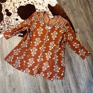Style & Co Rust Top, Petite Large